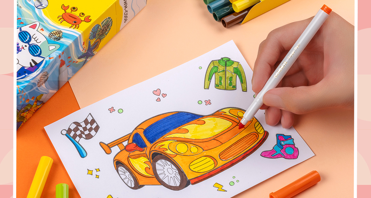 Mô tả Bút lông màu Fiber Pen Thiên Long 20/36 màu - Bút lông màu Thiên Long Colokit nét mảnh nét to - 6