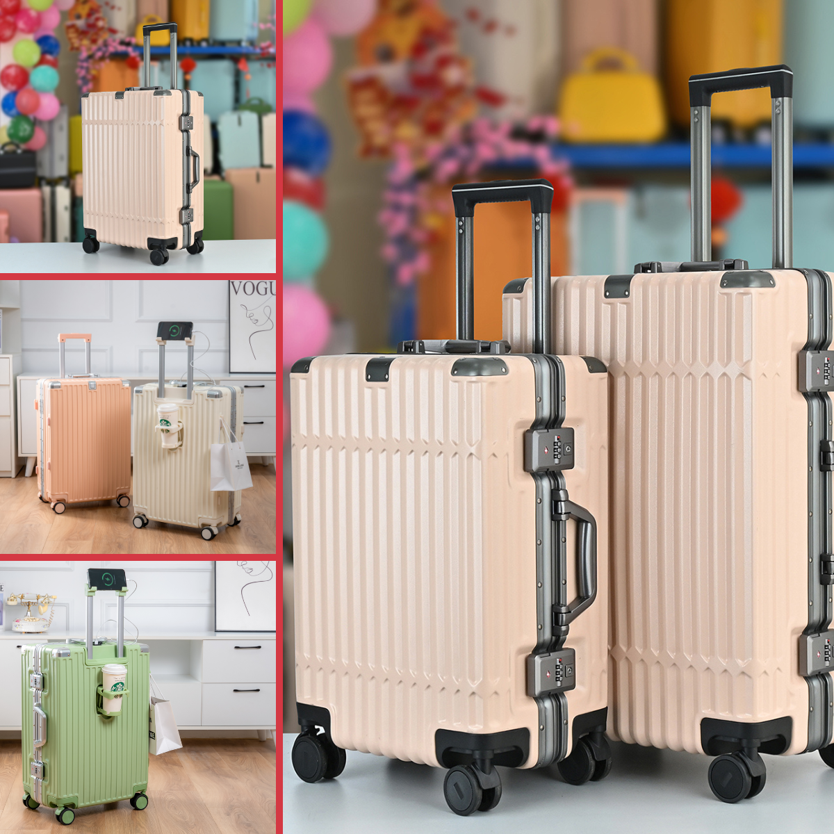Mô tả Vali khung nhôm khoá sập cao cấp Kingsun KS-051/L809,Bảo hành 5 năm - 4