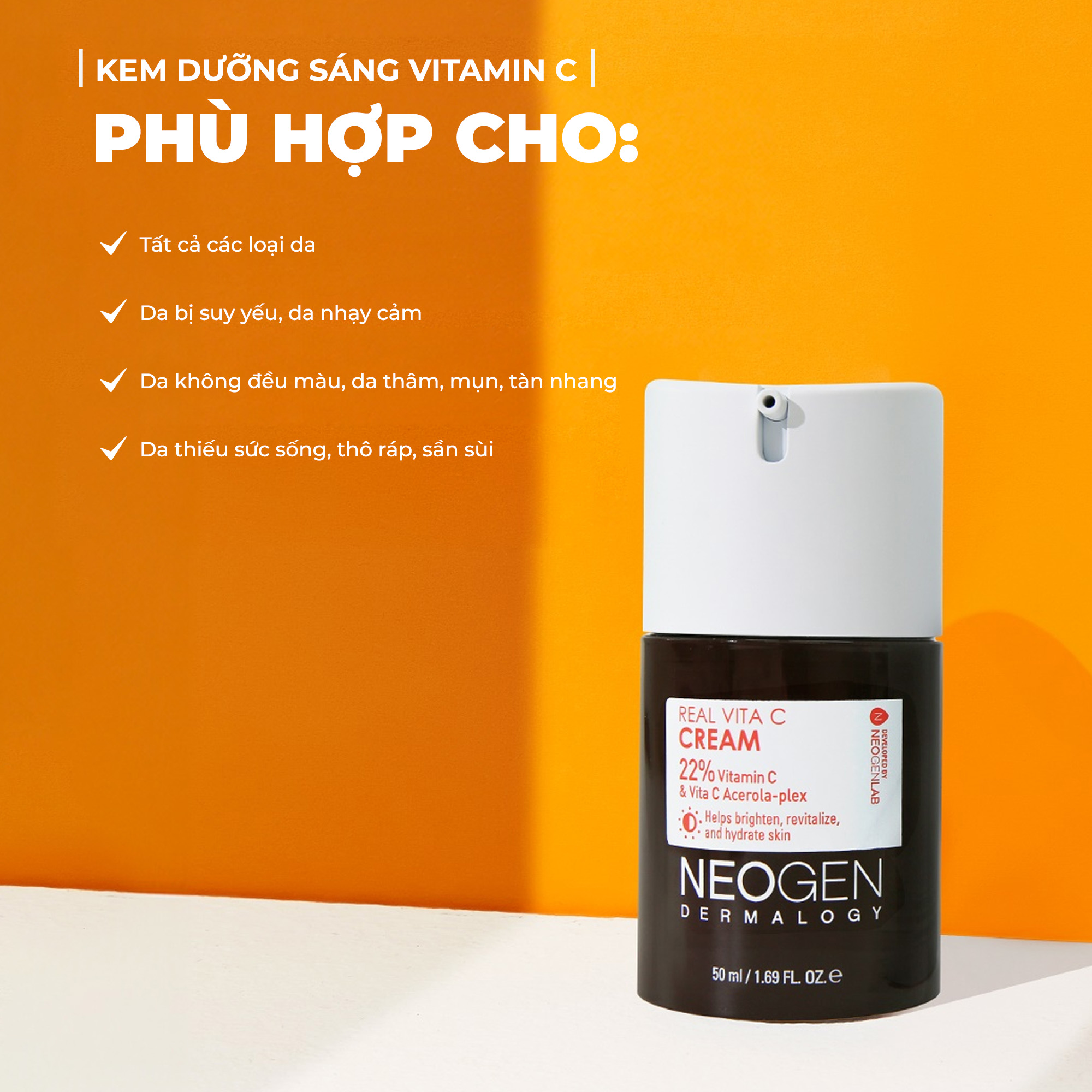 Mô tả Bộ Sản Phẩm Serum & Kem Dưỡng Vitamin C 22% Mờ Thâm Dưỡng Trắng Da Neogen Dermalogy Real Vita C - 4