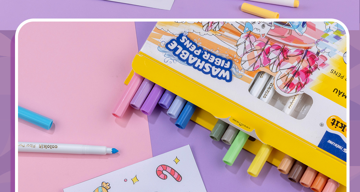 Mô tả Bút lông màu Fiber Pen 20 màu Pastel Thiên Long Colokit SWM-C008 - Bút lông màu, bút dạ, bút highlight rửa được an toàn - 2