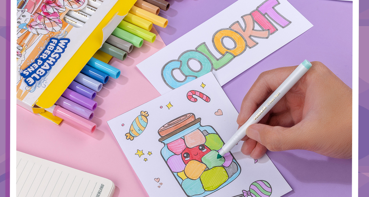 Mô tả Bút lông màu Fiber Pen 20 màu Pastel Thiên Long Colokit SWM-C008 - Bút lông màu, bút dạ, bút highlight rửa được an toàn - 5