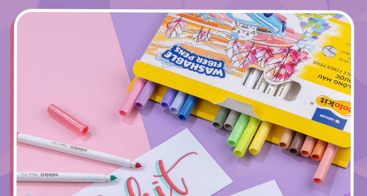 Mô tả Bút lông màu Fiber Pen 20 màu Pastel Thiên Long Colokit SWM-C008 - Bút lông màu, bút dạ, bút highlight rửa được an toàn - 8