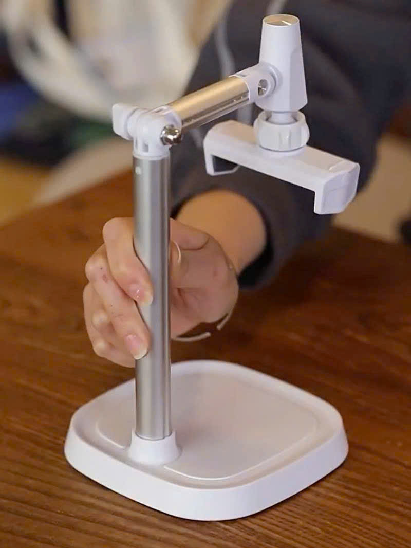 Mô tả Giá Đỡ Điện Thoại T10 Để Bàn, Chân Đỡ Livestream Bằng Kim Loại Quay 360 Độ Tùy Chỉnh Chiều Cao Góc Quay - HOLOCOM - 7