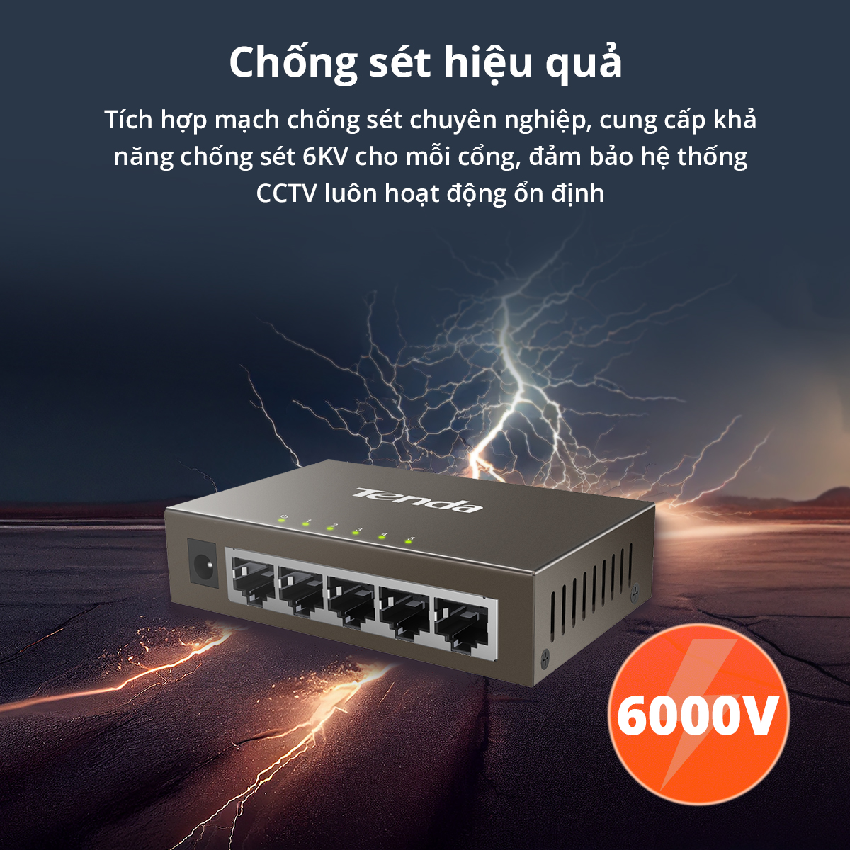 Ứng dụng Tenda Switch cho CCTV