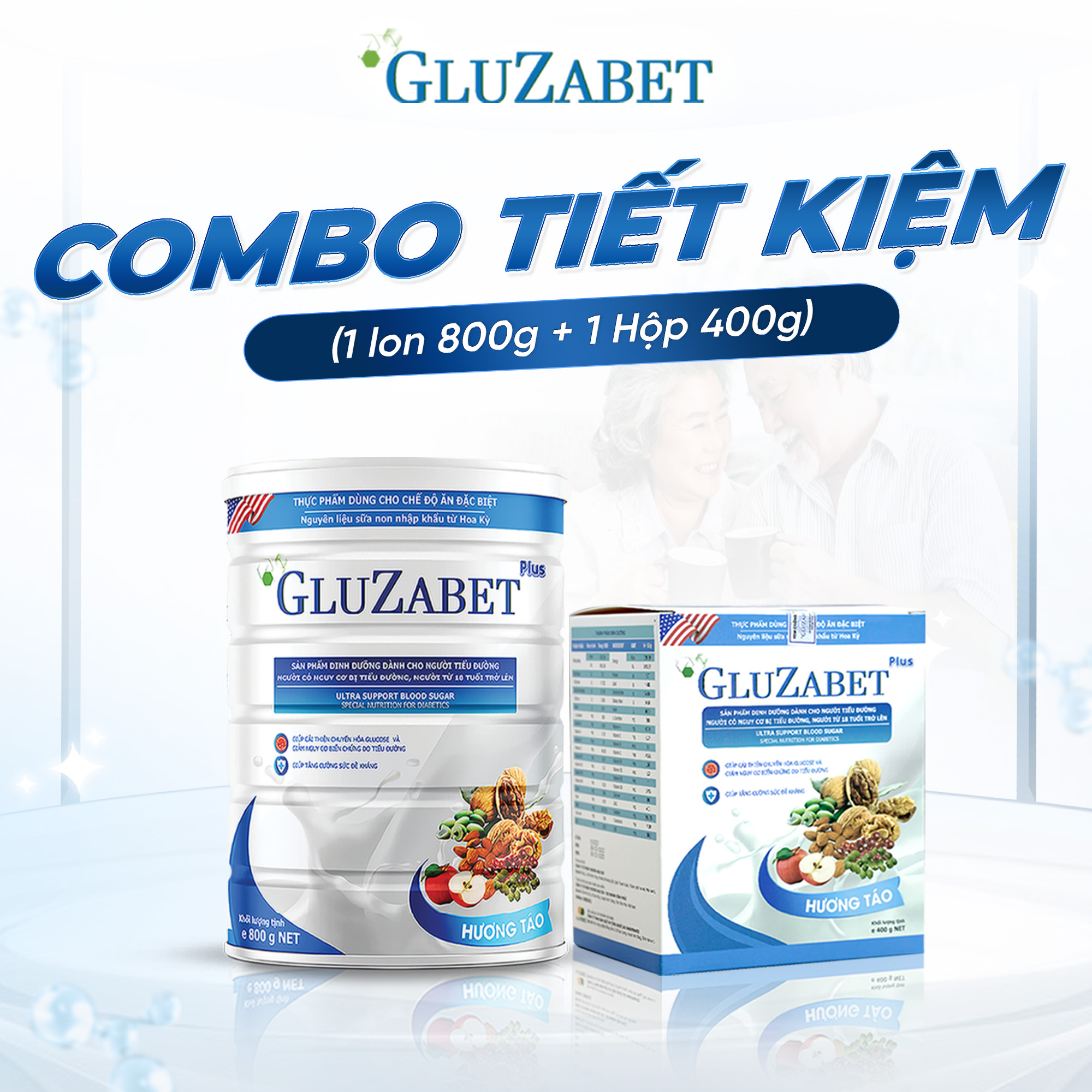 Mô tả COMBO 2 TIẾT KỆM. Gluzabet Tiểu Đường - Hỗ Trợ Ổn Định Đường Huyết, Ngăn Ngừa Biến Chứng Tiểu Đường, Ăn Ngon Ngủ Ngon - 1