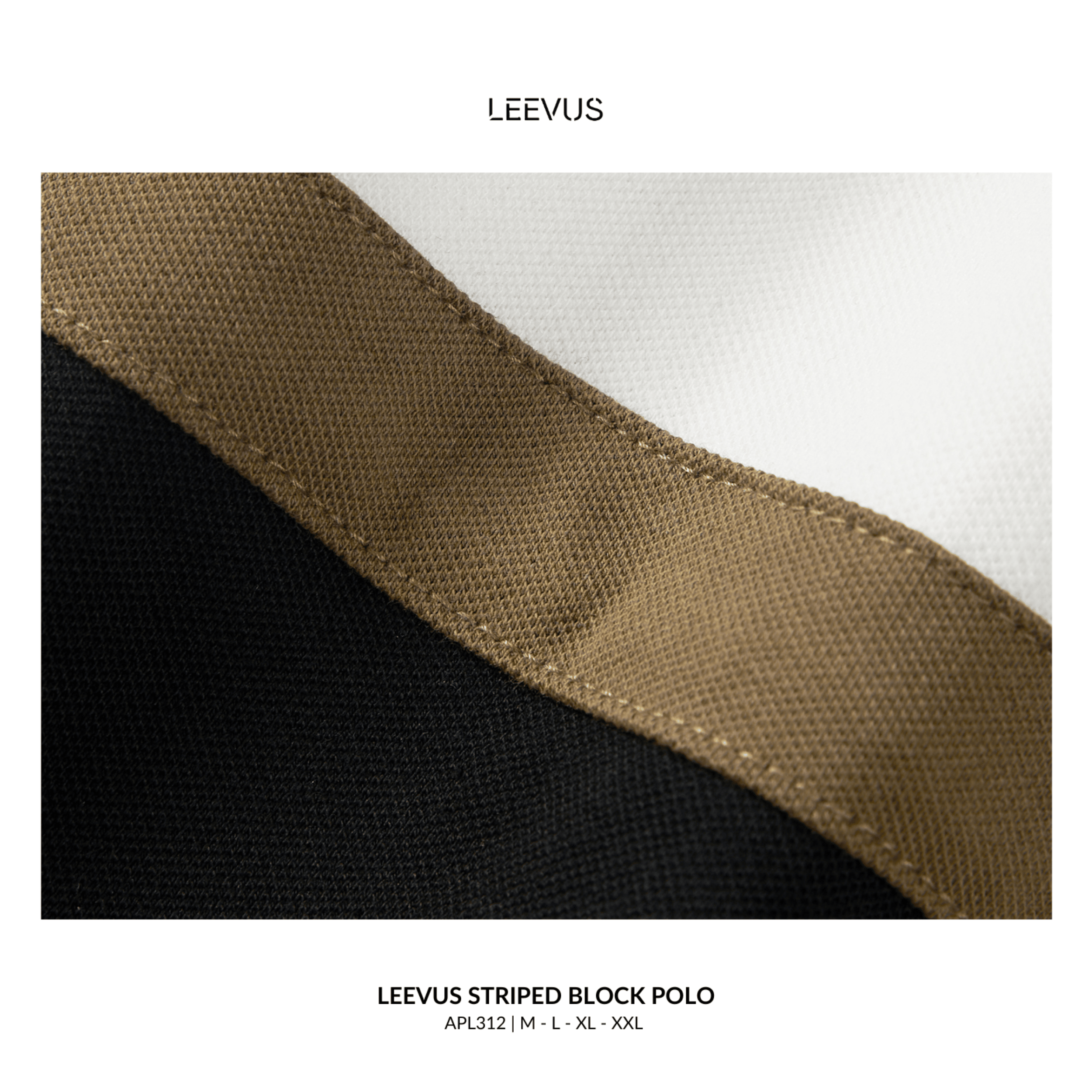 Mô tả Áo Polo nam STRIPED BLOCK LEEVUS phối màu, vải CVC cá sấu, form regular APL312 - 6