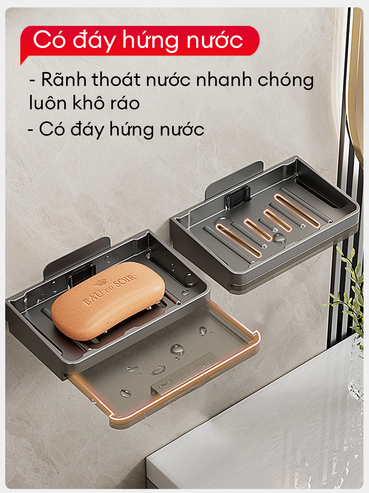 Đáy hứng nước Khay xà phòng Enomax