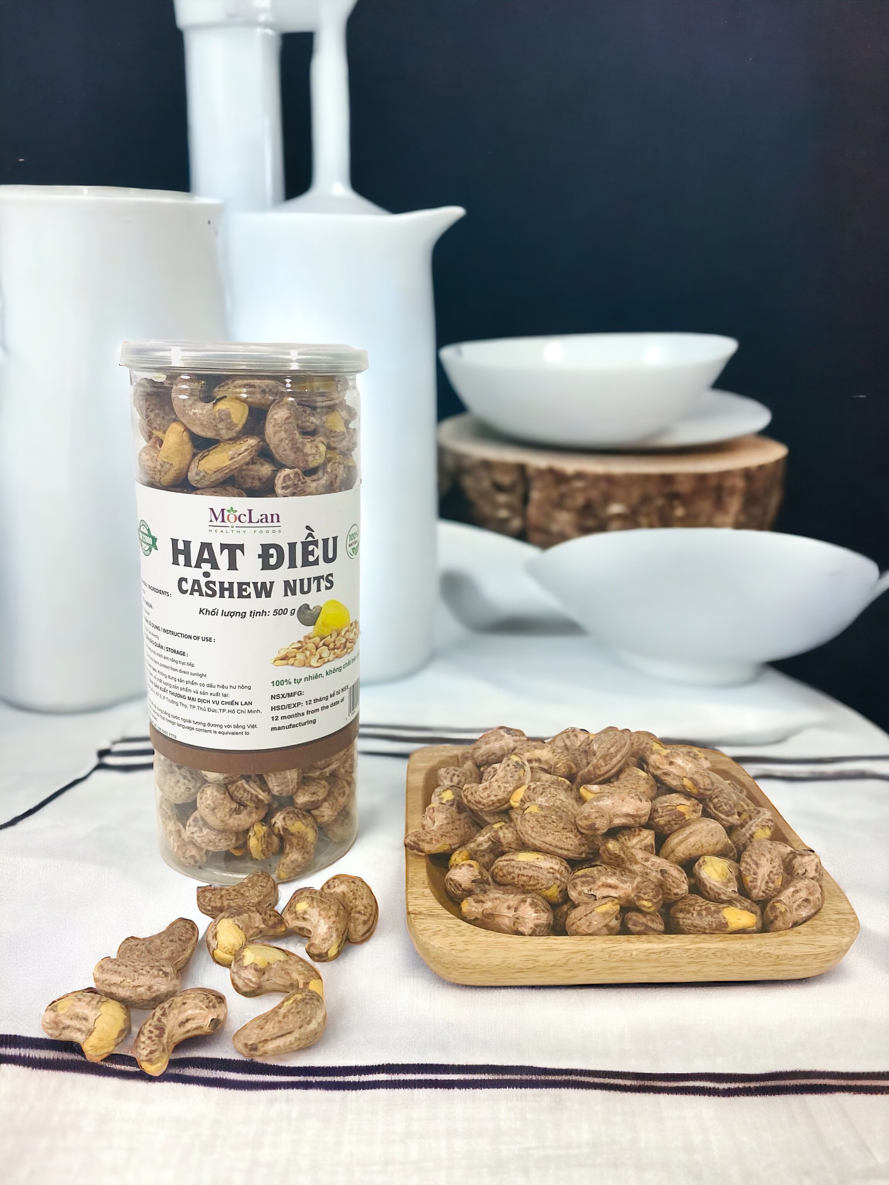 Mô tả Hạt Điều Rang Muối Mộc Lan HEALTHY FOODS - Hàng loại 1 - 250g, 500g - 1