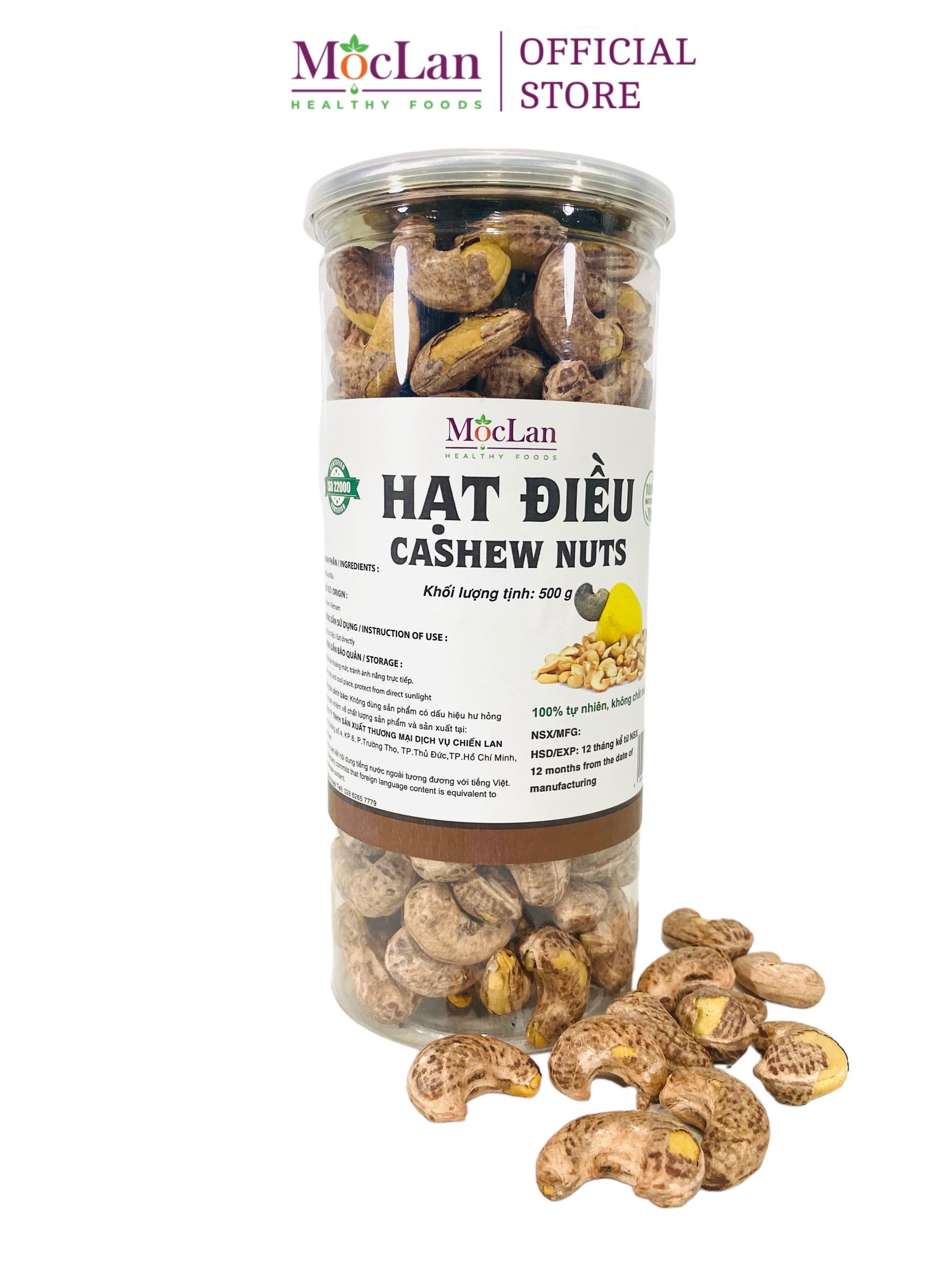 Mô tả Hạt Điều Rang Muối Mộc Lan HEALTHY FOODS - Hàng loại 1 - 250g, 500g - 4