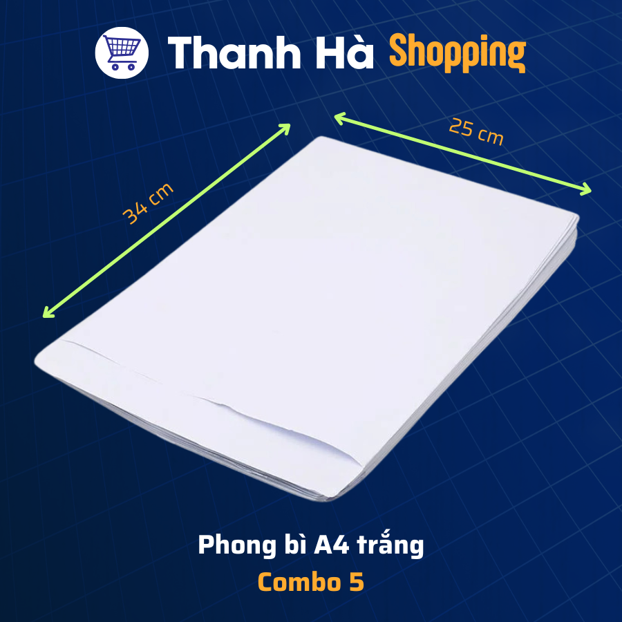 Mô tả Phong bì thư, Phong bì A6, A5, A4 trắng giấy chất lượng cao có keo dán sẵn tiện dụng - 1