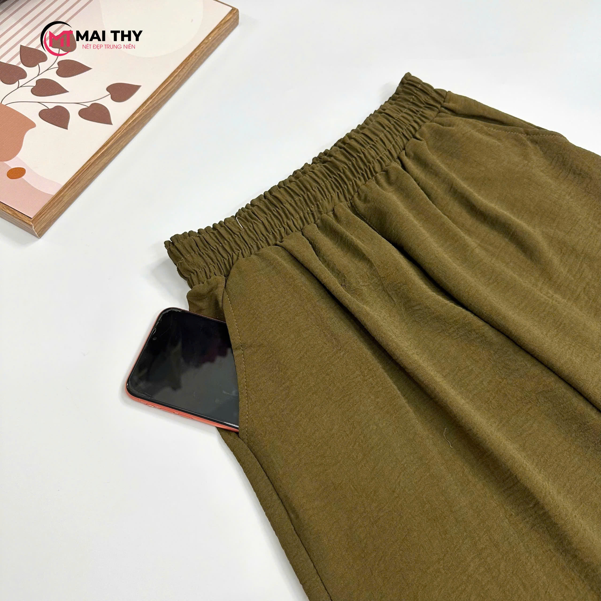 Mô tả Quần Trung Niên MAI THY Q019, Mẫu Form Suông Ống Rộng Bigsize Chất Đũi Sang Trọng | Đồ Trung Niên U40 - 3