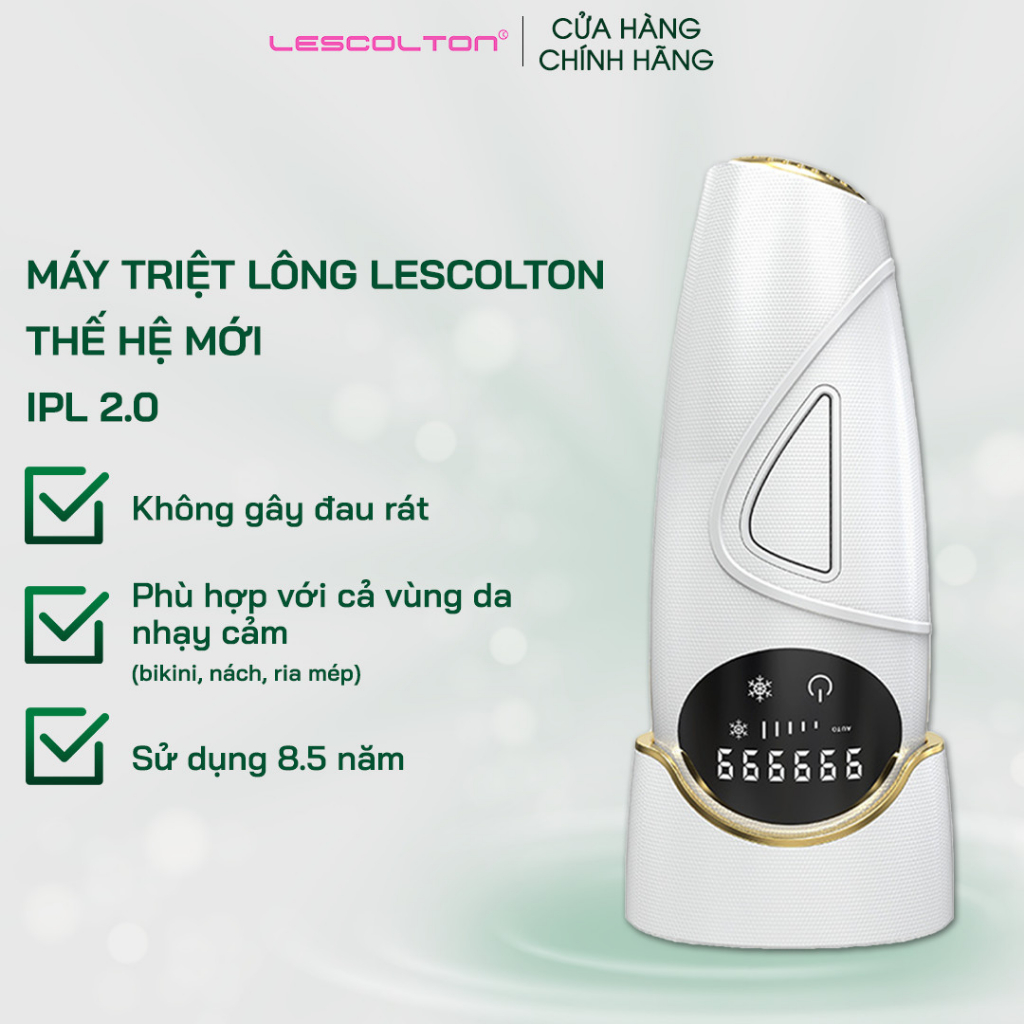 Mô tả Máy triệt lông lạnh mini vĩnh viễn Lescolton Sapphire công nghệ mới nhất 2023 cảm giác dịu nhẹ, màn hình cảm ứng - 1