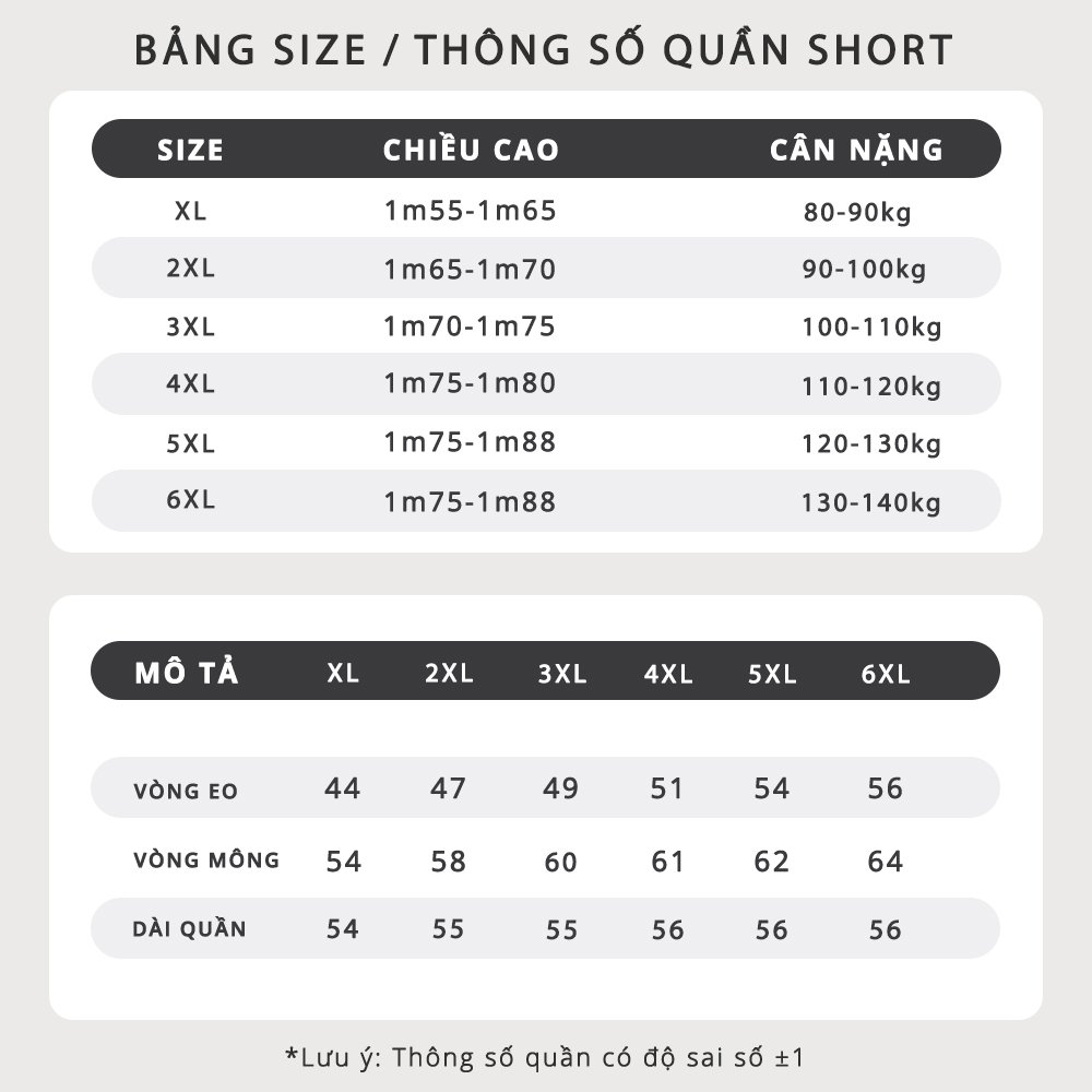 Mô tả Quần Sooc Thun Big Size Nam 80-140kg AKYOO Vải Thun Co Giãn, Thoải Mái - ST BIEN - 8