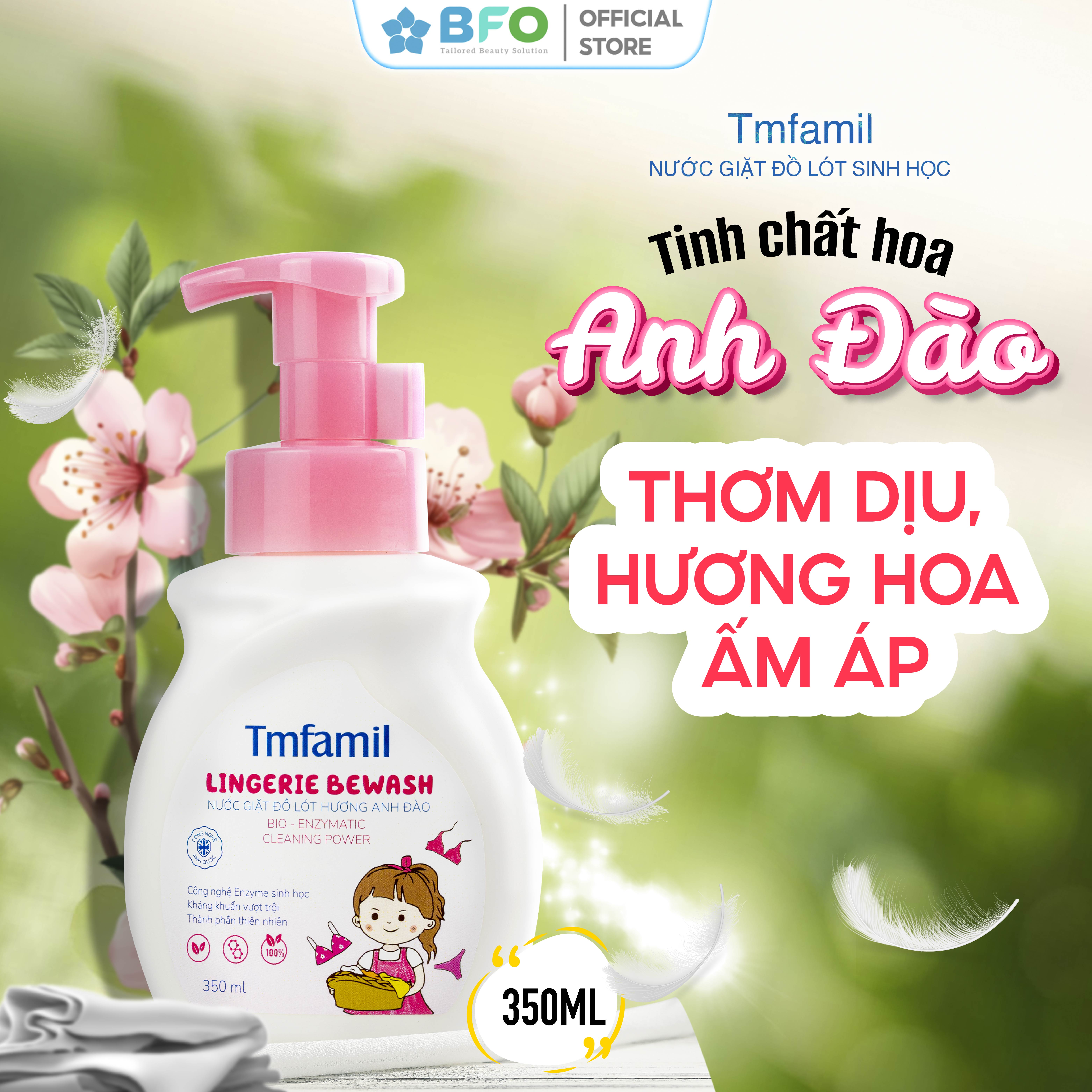 Mô tả Nước Giặt Đồ Lót Sinh Học Tmfamil Lingerie Bewash 350ml - 3