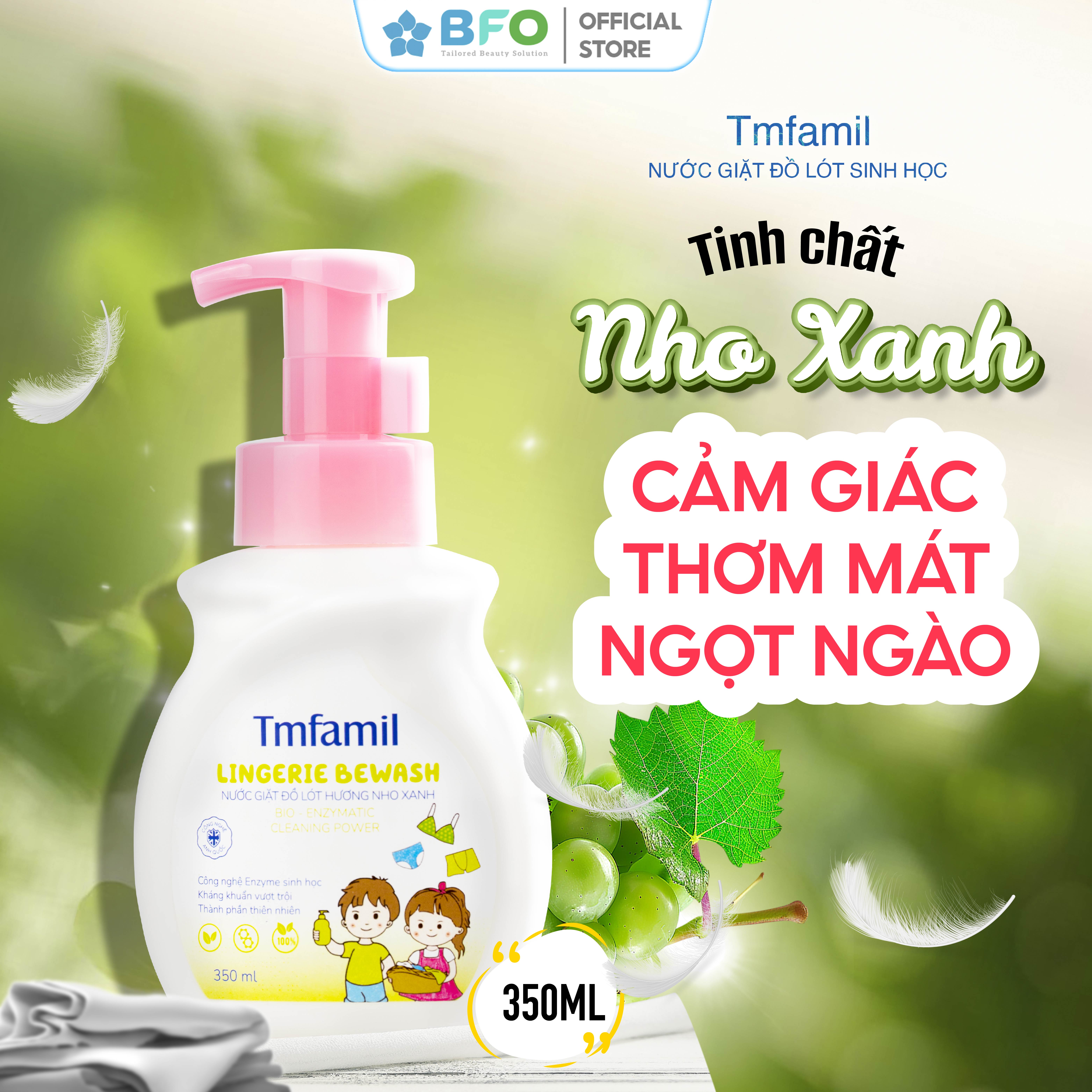 Mô tả Nước Giặt Đồ Lót Sinh Học Tmfamil Lingerie Bewash 350ml - 2