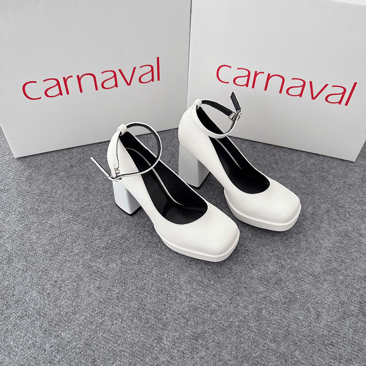 Mô tả Giày Cao Gót Đế Vuông Cao 9cm Carnaval Có Quai Mũi Vuông Sang Trọng, Qúy Phái - VS95 - 3