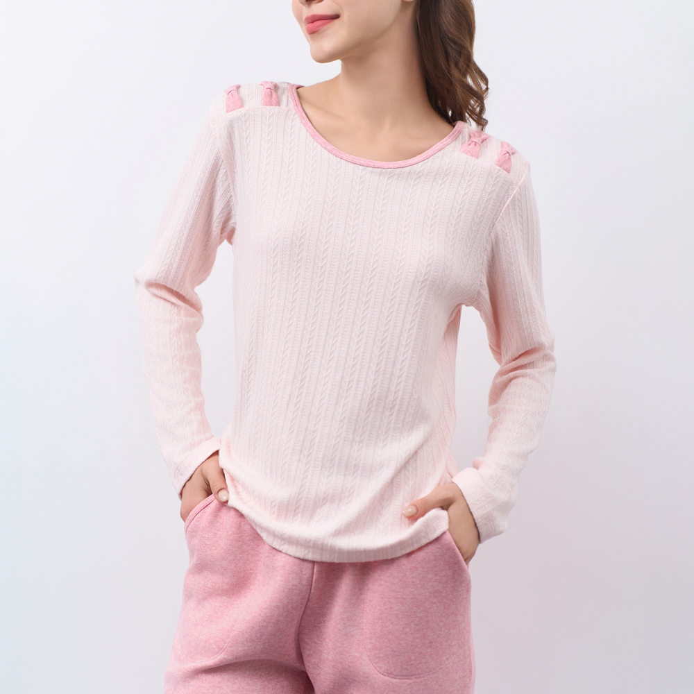 Mô tả BỘ PHỐI QUẦN NỈ VỚI ÁO THUN DÀI TAY CO GIÃN TỐT CHO THU ĐÔNG BTD112S11 - 1
