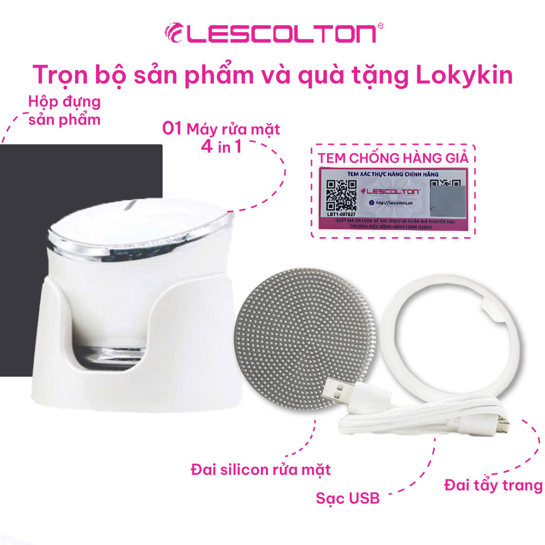Mô tả Máy đẩy tinh chất nâng cơ, máy rửa mặt - massage mặt 4in1 Lescolton vô cùng tiện lợi thế hệ 2025 - BẢO HÀNH 1 NĂM - 3
