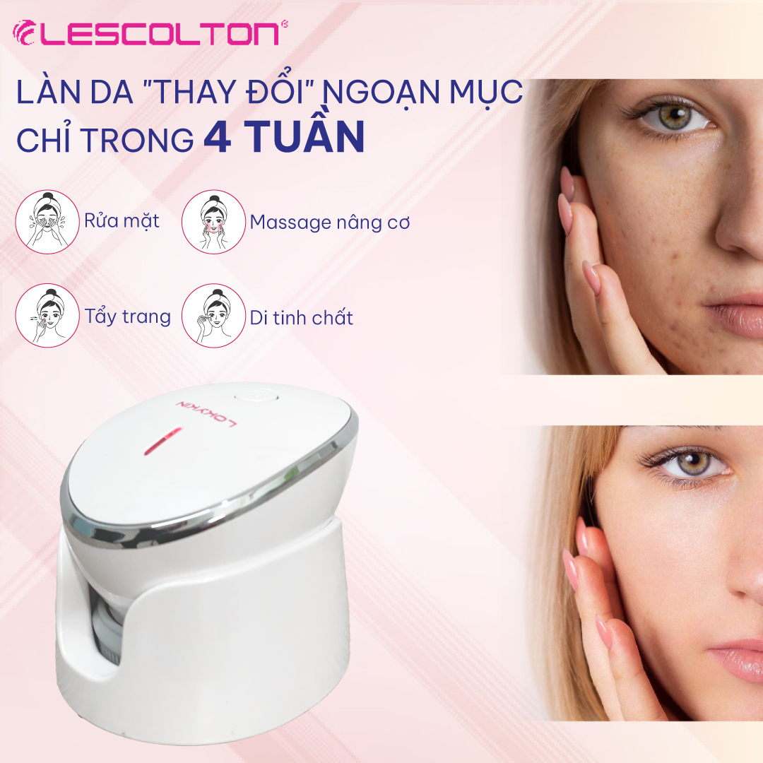Mô tả Máy đẩy tinh chất nâng cơ, máy rửa mặt - massage mặt 4in1 Lescolton vô cùng tiện lợi thế hệ 2025 - BẢO HÀNH 1 NĂM - 4