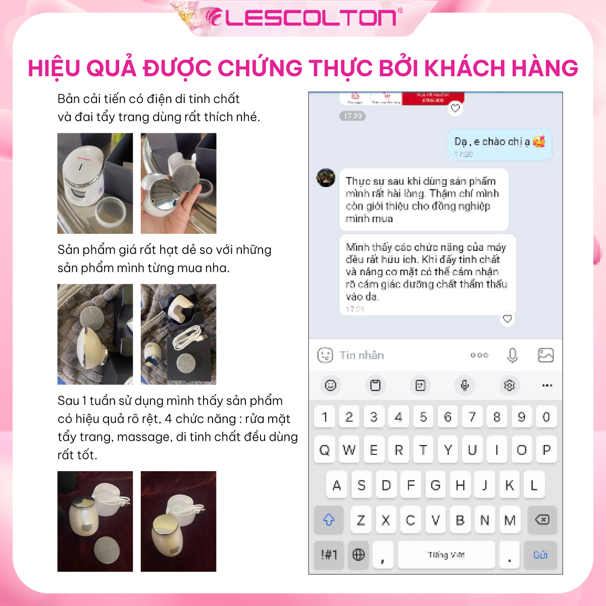 Mô tả Máy đẩy tinh chất nâng cơ, máy rửa mặt - massage mặt 4in1 Lescolton vô cùng tiện lợi thế hệ 2025 - BẢO HÀNH 1 NĂM - 5