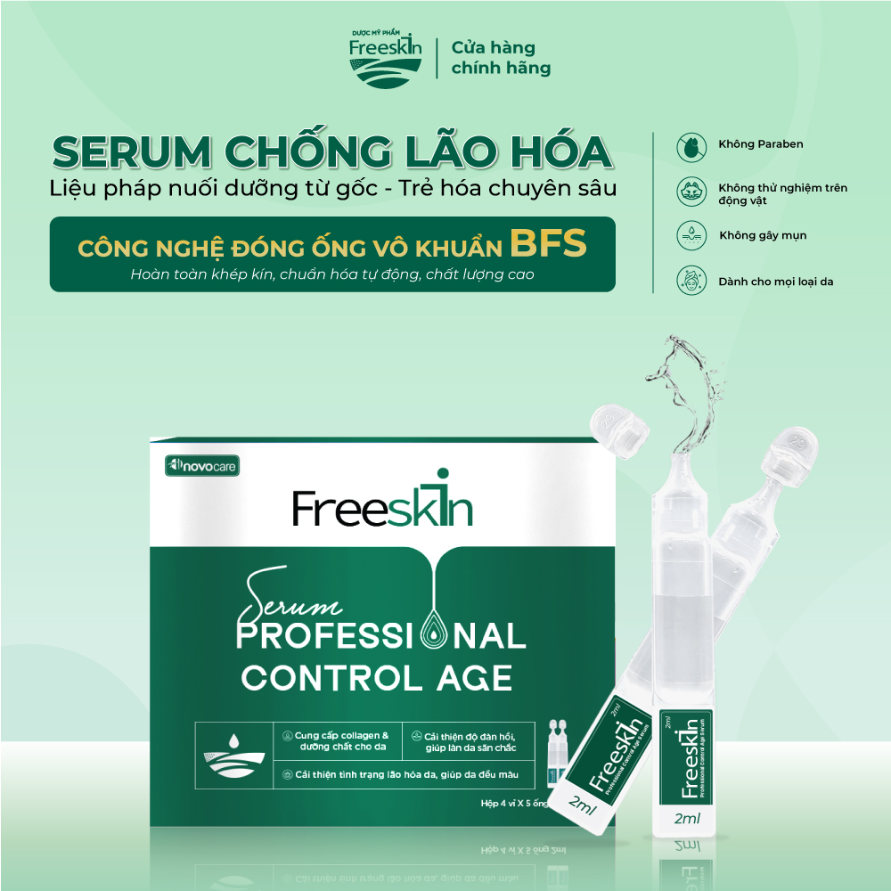 Mô tả Serum chống lão hóa Freeskin Professional Control Age - Collagen tái tổ hợp, 20 ống BFS chất lượng cao x 2ml - 1