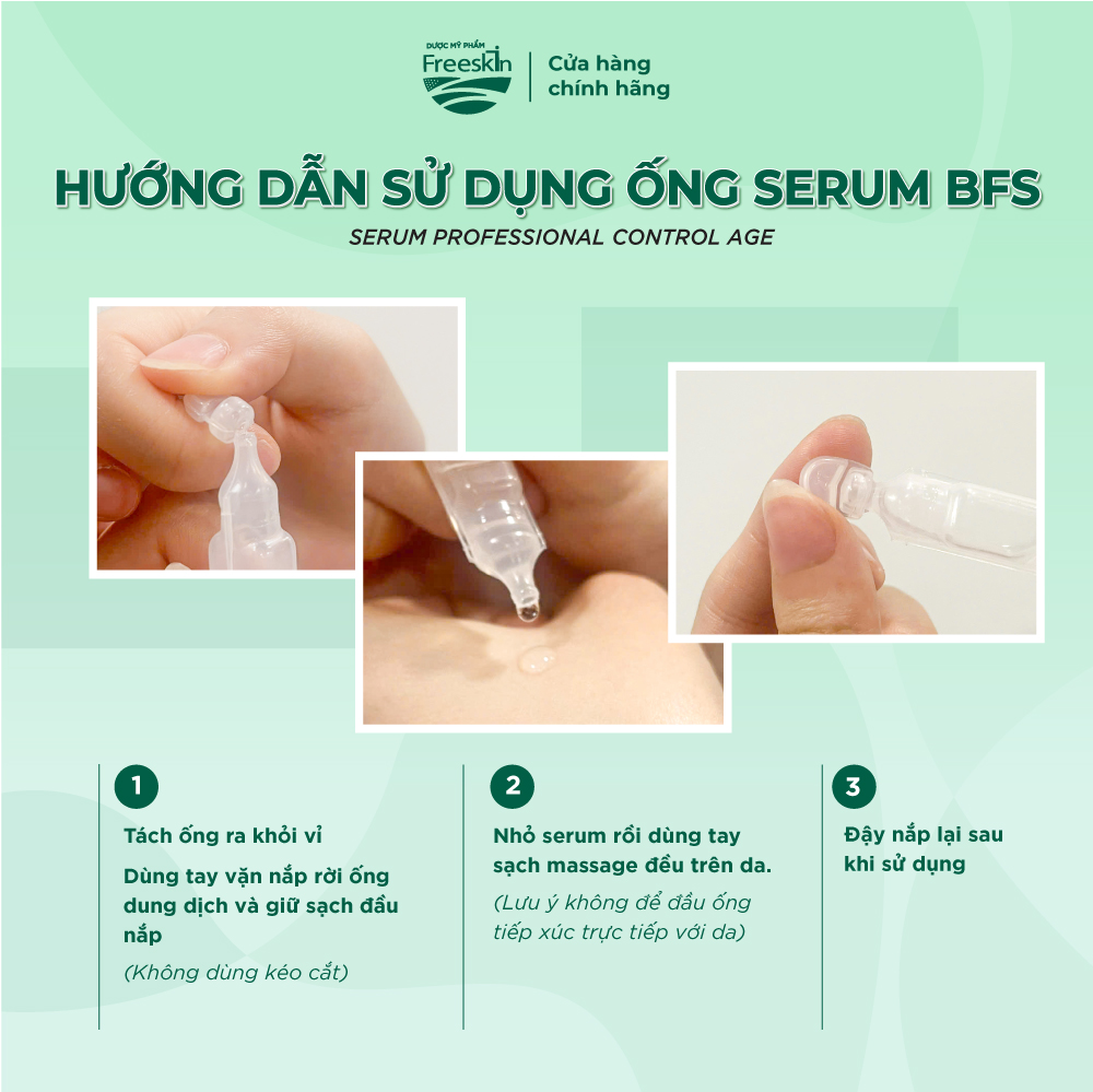 Mô tả Serum chống lão hóa Freeskin Professional Control Age - Collagen tái tổ hợp, 20 ống BFS chất lượng cao x 2ml - 2