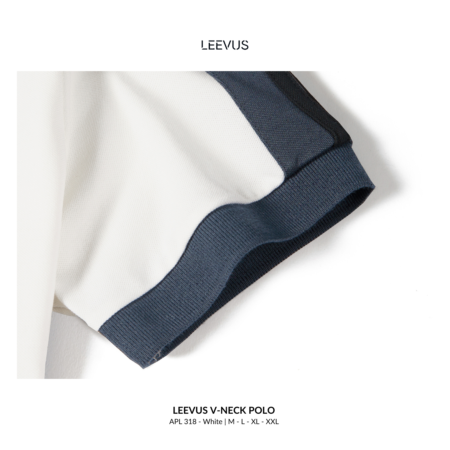 Mô tả Áo Polo nam V-NECK LEEVUS phối bo, vải CVC cá sấu, form regular APL318 - 6