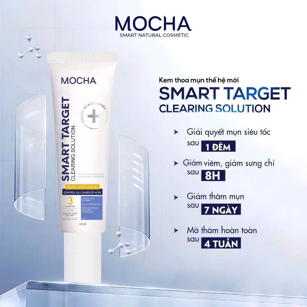 Mô tả Kem Dưỡng Giảm Mụn Sau 8H MOCHA Smart Target Clearing Solution, Giảm Sưng Viêm, Hạn Chế Thâm Sẹo - 1