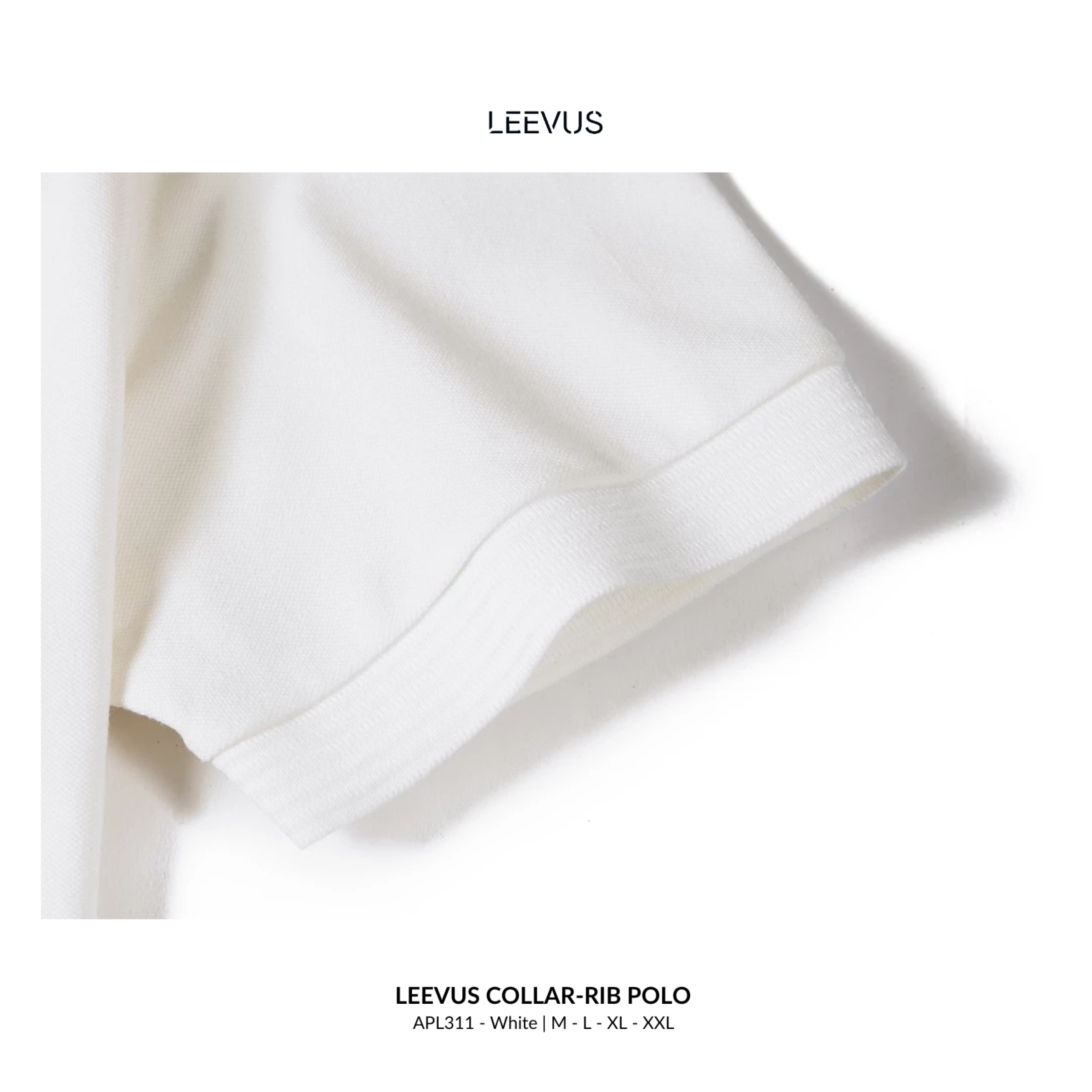 Mô tả Áo Polo nam BLOCK COLLAR-RIB LEEVUS phối bo, vải CVC cá sấu, form regular APL311 - 7