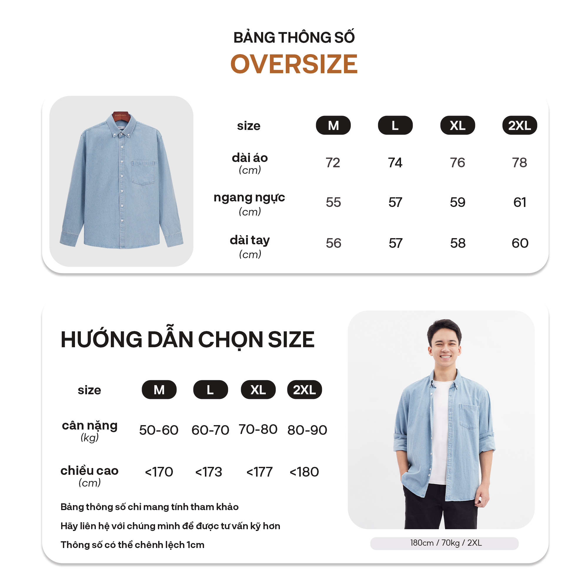 Mô tả Áo Sơ Mi Dài Tay Premium Denim PATTERN PA049 - 1