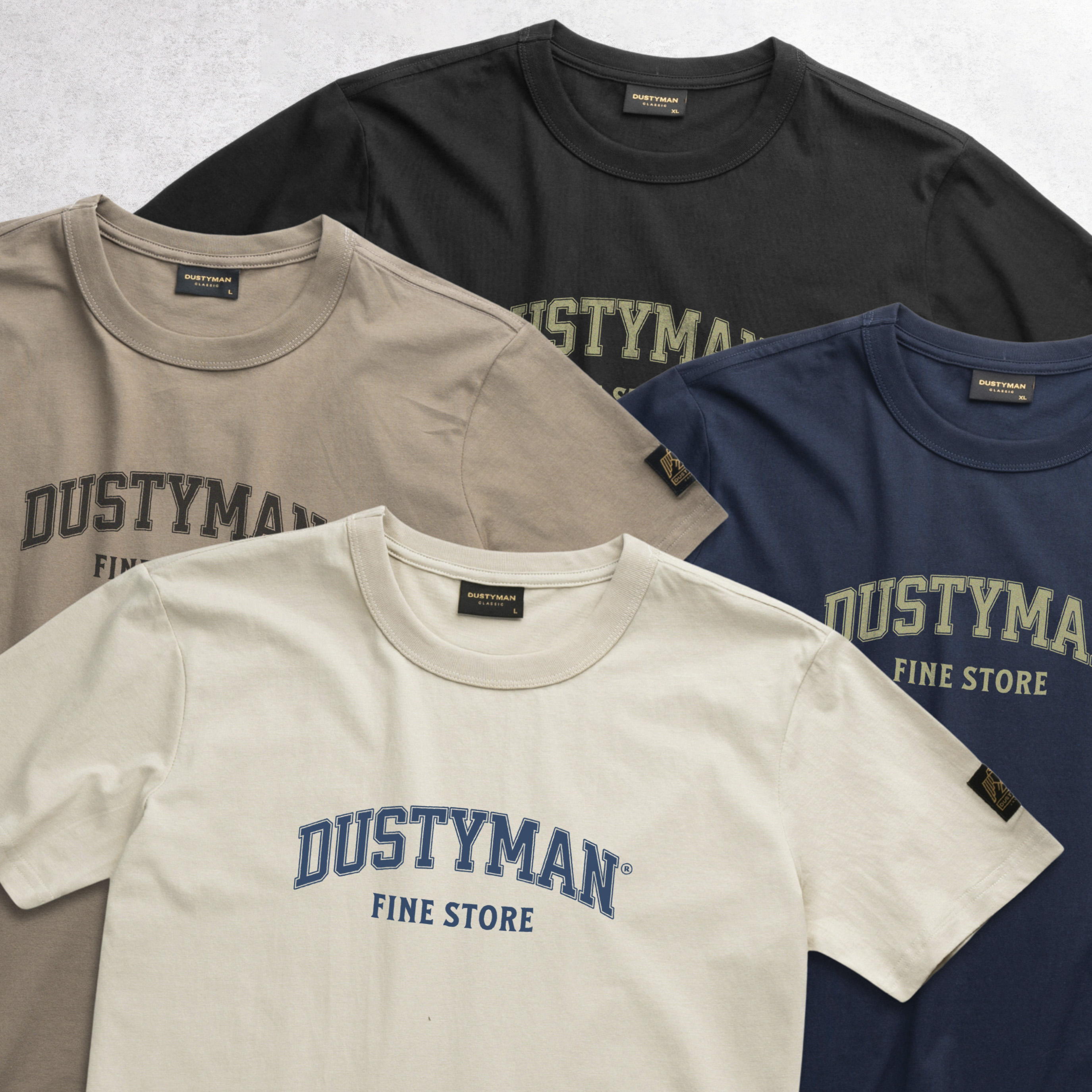 Mô tả Áo Thun Nam Fine Store Dustyman, Vải 100% Cotton Cao Cấp,Hình In Cổ Điển,Form Regular Fit - 1