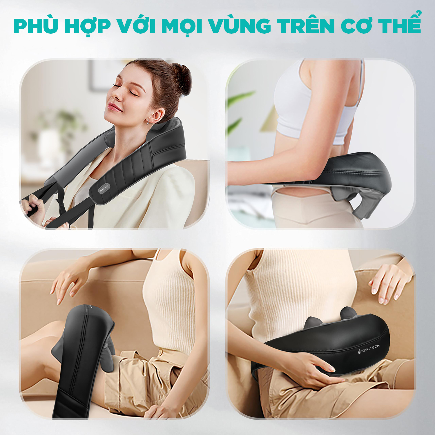 Mô tả Máy Massage Cổ Vai Gáy KINGTECH S6, Masage Shiatsu 3d, Nhiệt Hồng Ngoại, Tích Điện, Matxa Nhiều Vị Trí - Chính Hãng - 6