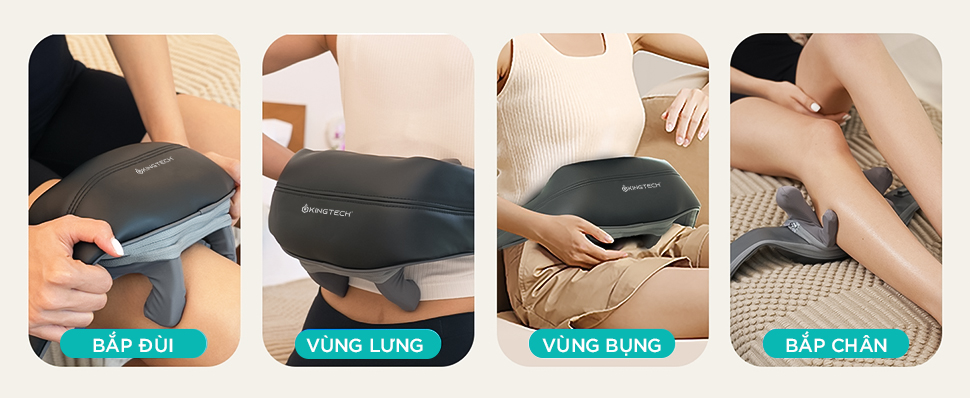 Mô tả Máy Massage Cổ Vai Gáy KINGTECH S6, Masage Shiatsu 3d, Nhiệt Hồng Ngoại, Tích Điện, Matxa Nhiều Vị Trí - Chính Hãng - 9