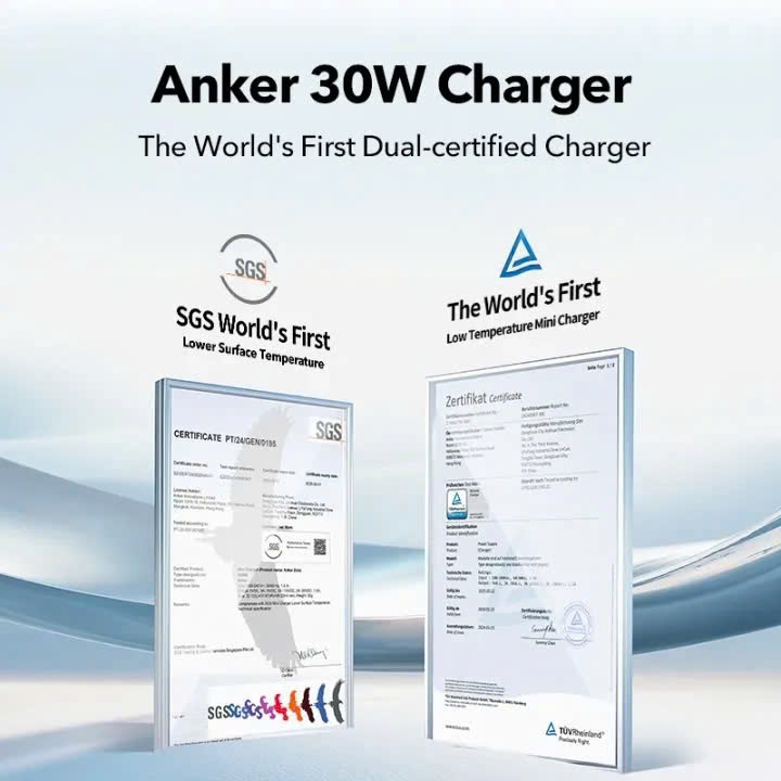 Mô tả Củ sạc nhanh Anker Zolo GaN 30W 1 cổng USB-C Power IQ 3.0 - A2698 Hỗ trợ sạc nhanh từ iphone 8 trở lên - 3