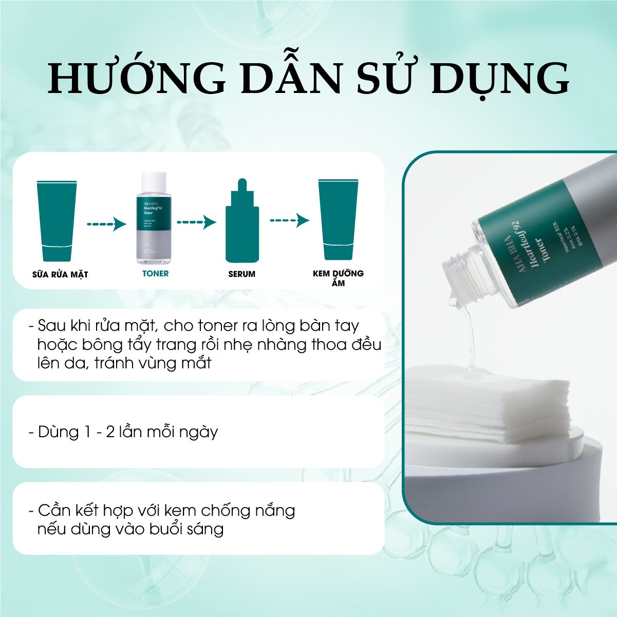 Mô tả Combo Giảm Mụn & Thâm, Toner Làm Sạch Da, Ngừa Mụn 92% Rau Diếp Cá 4PM & Chấm Giảm Mụn Bye Bye Blemish 30ml - 2