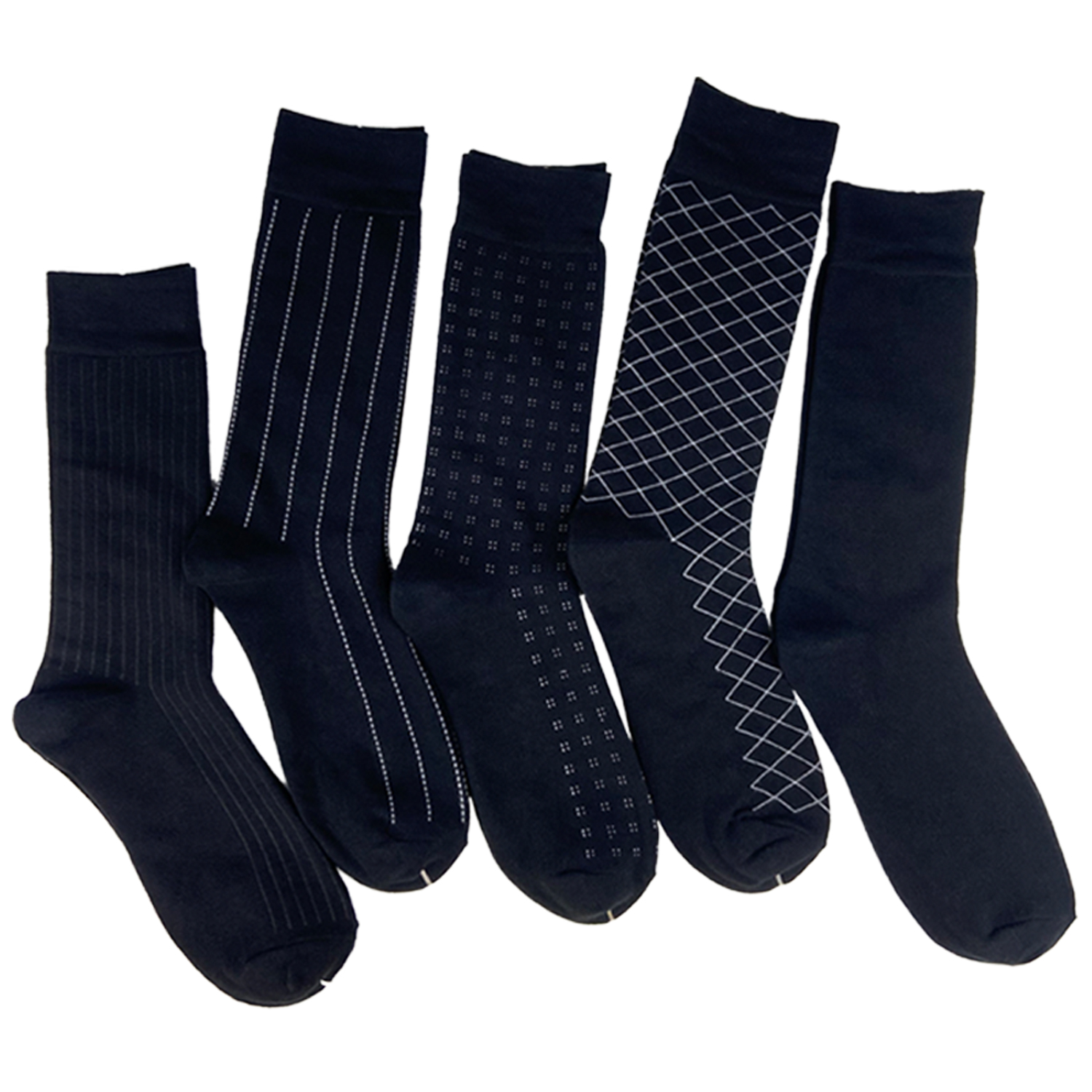 Mô tả Tất Giày Tây Đen Cổ Cao 30-32cm Họa Tiết trắng RANO Cotton Mềm Mại Thoáng Khí Khử Mùi - CBCAO26CM - 3