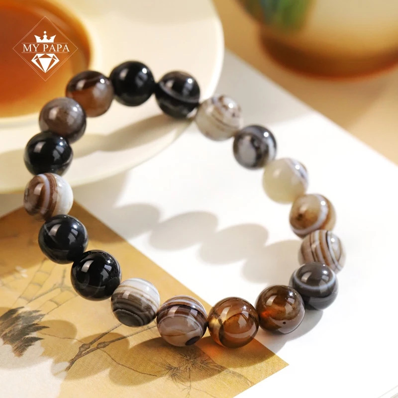 Mô tả Vòng Tay Mã Não Thiên Nhãn Đá Ảnh Tử Thiên Châu MYPAPA - Bảo Hộ Và Cát Tường - 5