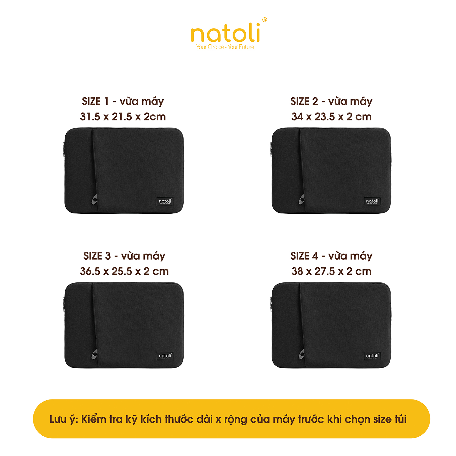 Mô tả Túi Chống Sốc Laptop thương hiệu NATOLI đủ size dày dặn kháng nước BST Eager Laptop Bag T7 - 3