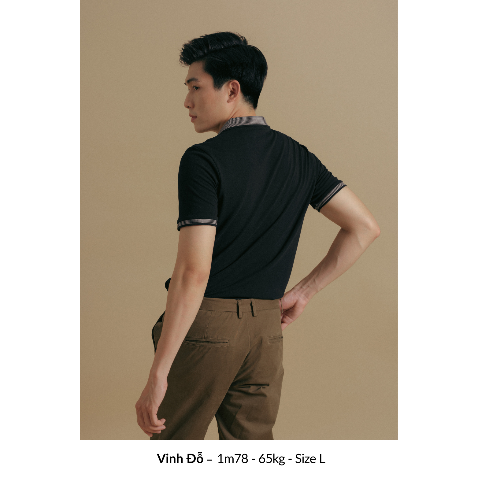 Mô tả Áo Polo nam STRIPES LEEVUS phối bo dệt, vải CVC cá sấu, form regular APL275 - 3