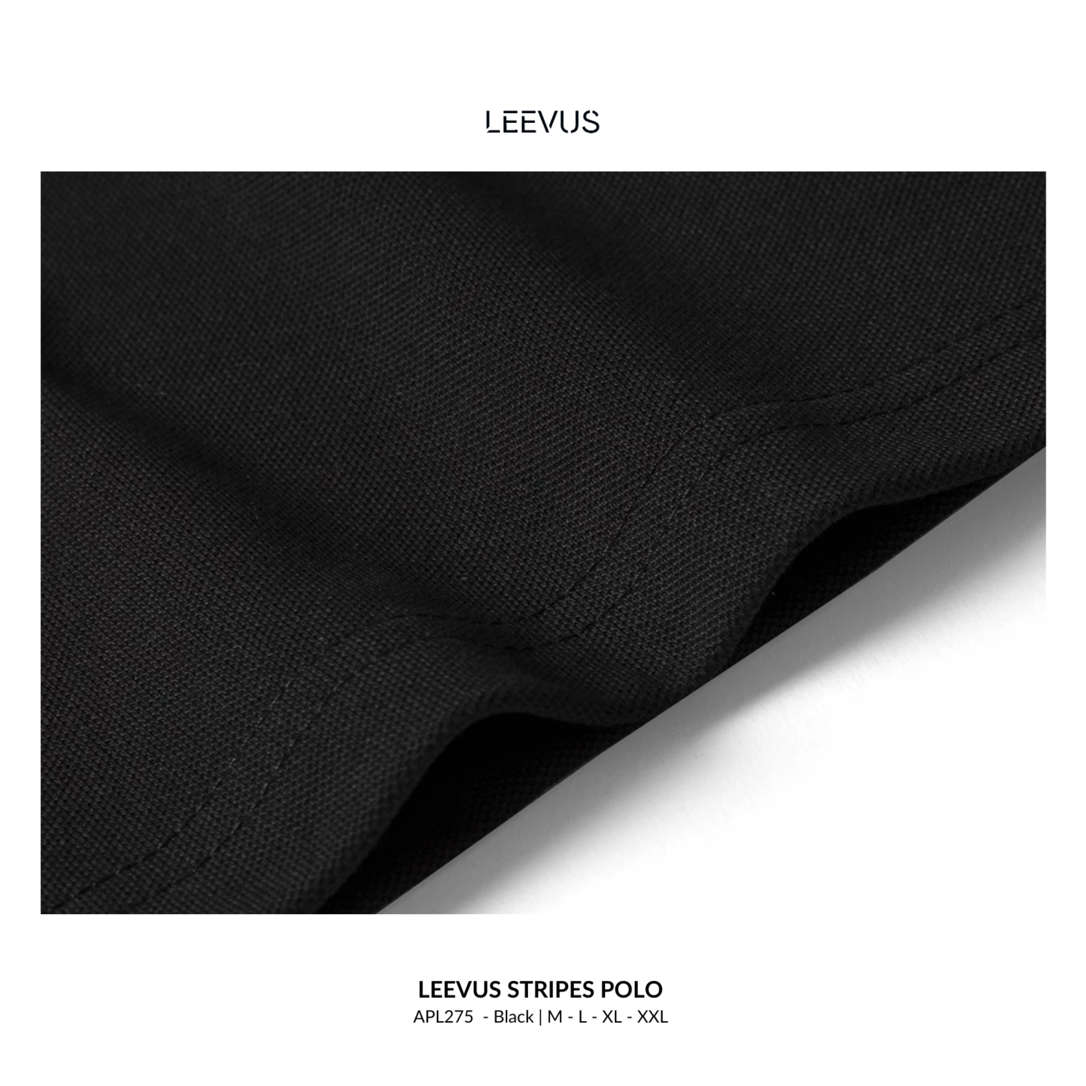 Mô tả Áo Polo nam STRIPES LEEVUS phối bo dệt, vải CVC cá sấu, form regular APL275 - 7