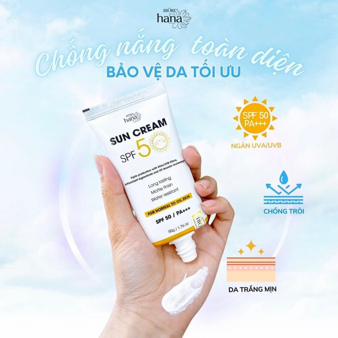 Thành phần Kem Chống Nắng Riori Hana Suncream