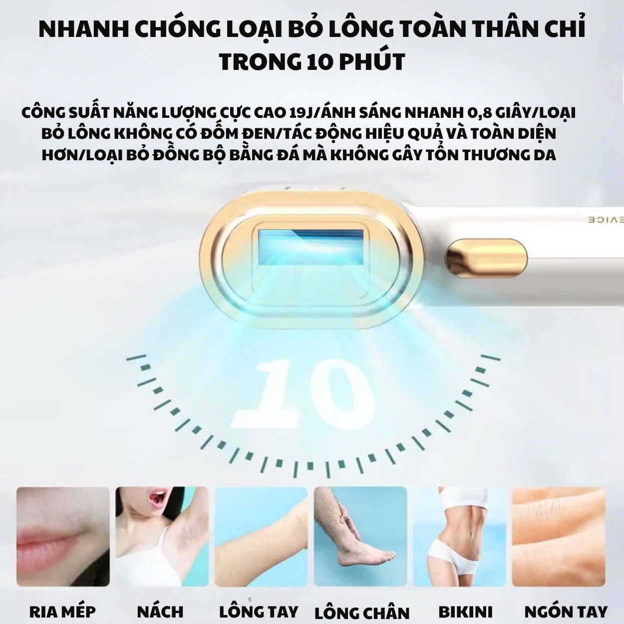 Mô tả Máy triệt lông ENZO cao cấp, công nghệ IPL giảm thâm trẻ hóa da, triệt lạnh ICE, Bảo Hành 10 Năm - 7