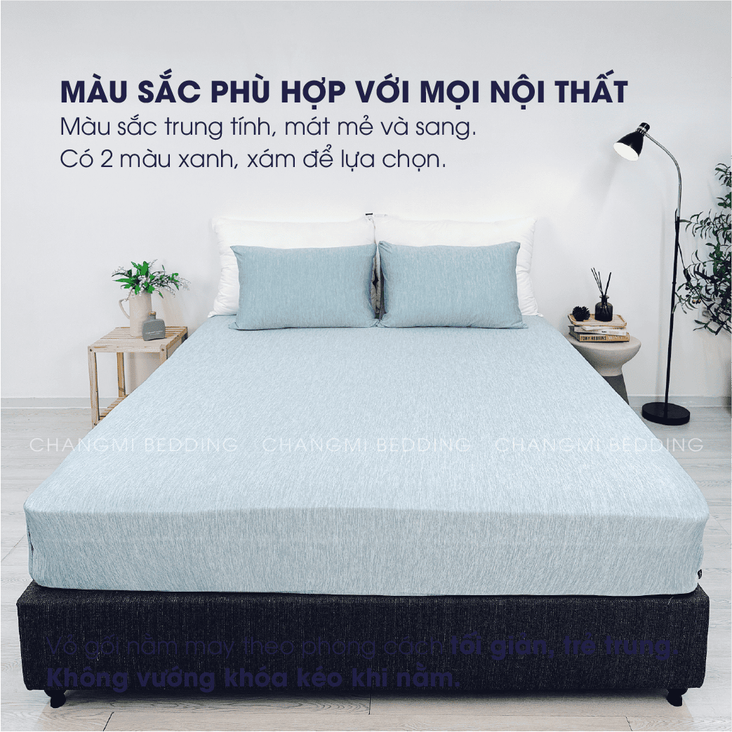 Mô tả Vỏ gối lạnh Changmi Bedding siêu mát, mềm mượt và không nhăn. Chất liệu cao cấp xuất Mỹ, Nhật. - 3