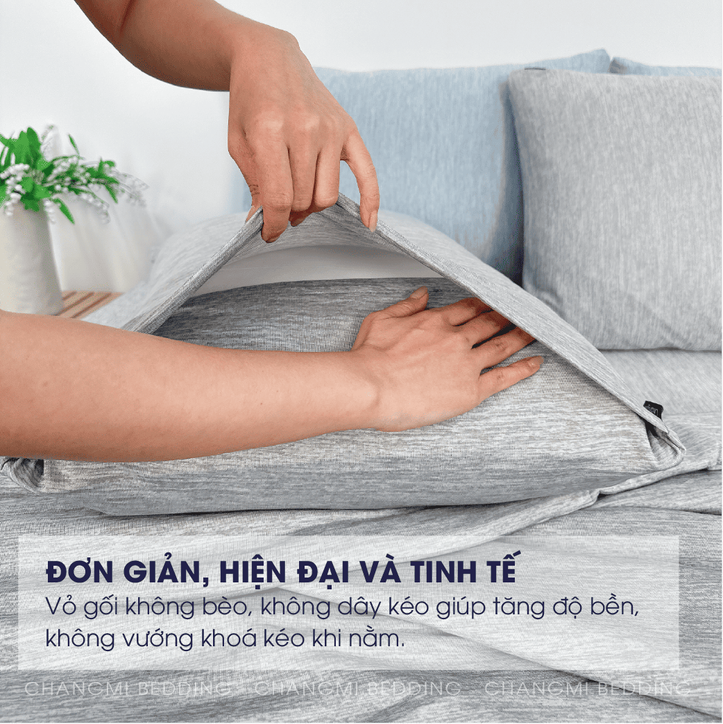 Mô tả Vỏ gối lạnh Changmi Bedding siêu mát, mềm mượt và không nhăn. Chất liệu cao cấp xuất Mỹ, Nhật. - 2