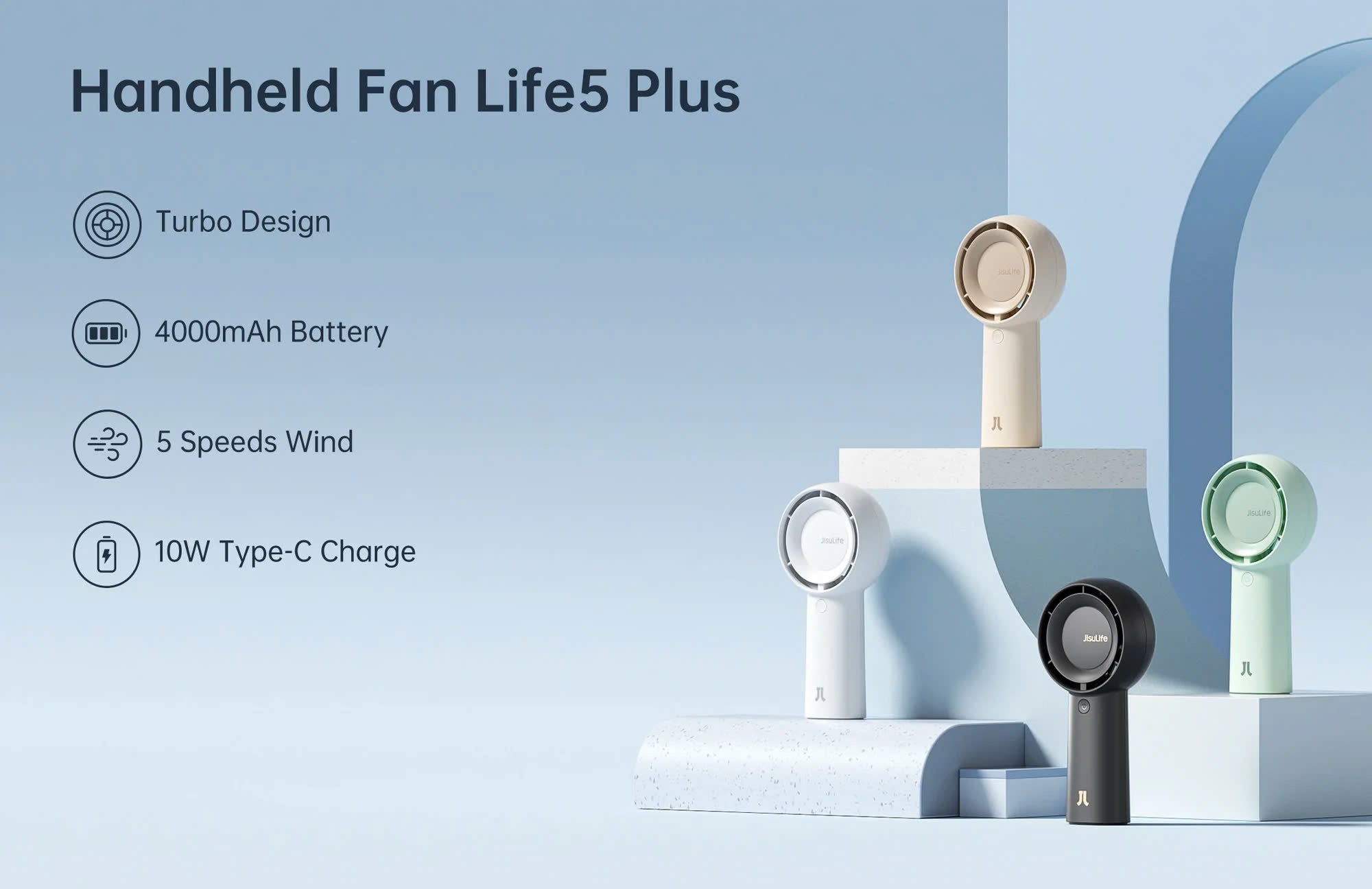 Mô tả Quạt Cầm Tay Mini JISULIFE FA43 Siêu Mát - Sạc Nhanh - Pin 4000/6000mAh Sử Dụng Lên Đến 12H - Bảo Hành 12 Tháng - 1