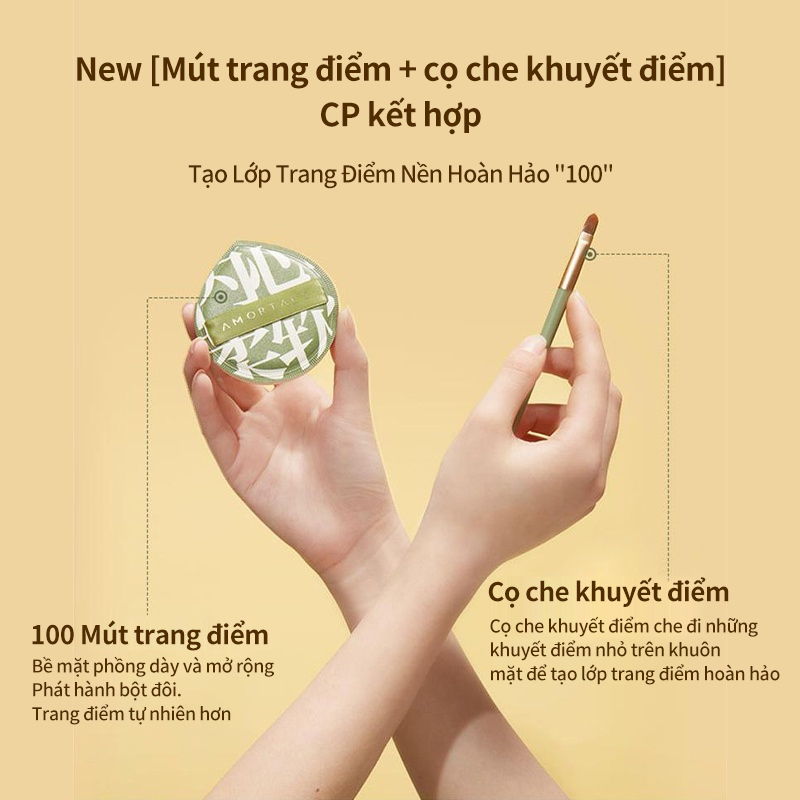 Bộ 2 Bông Mút XL Trang Điểm AMORTALS Chính Hãng Siêu Mềm Dễ Tán Kem Nền Kèm  Hộp Đựng Mút Cao Cấp