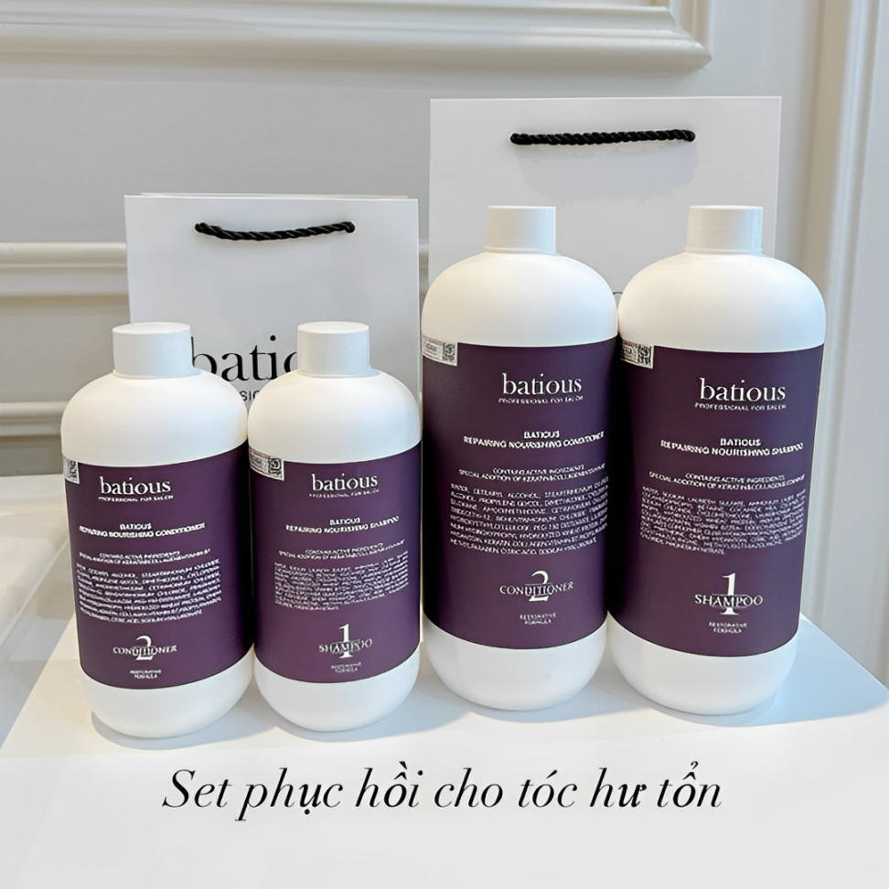 Mô tả Cặp Dầu Gội Xả BATIOUS Phục Hồi Tóc Hư Tổn, Dưỡng Ẩm Và Kiềm Dầu - 3