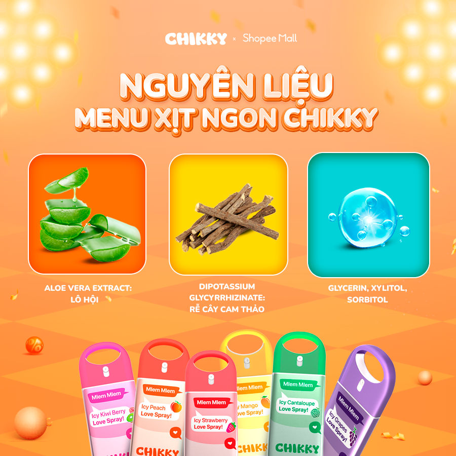 Mô tả Xịt thơm CHIKKY, Xịt ngon mùi trái cây vị hoa quả the mát, Xịt vùng kín MEE NATURAL - 2