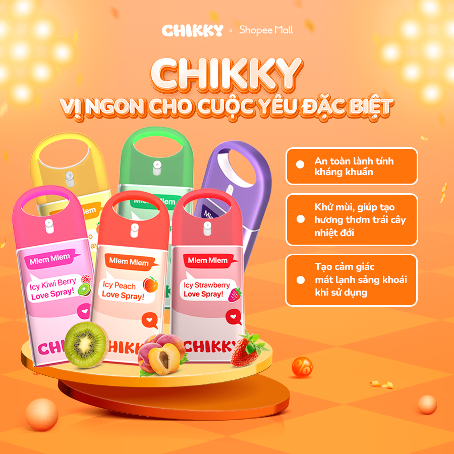 Mô tả Xịt thơm CHIKKY, Xịt ngon mùi trái cây vị hoa quả the mát, Xịt vùng kín MEE NATURAL - 5