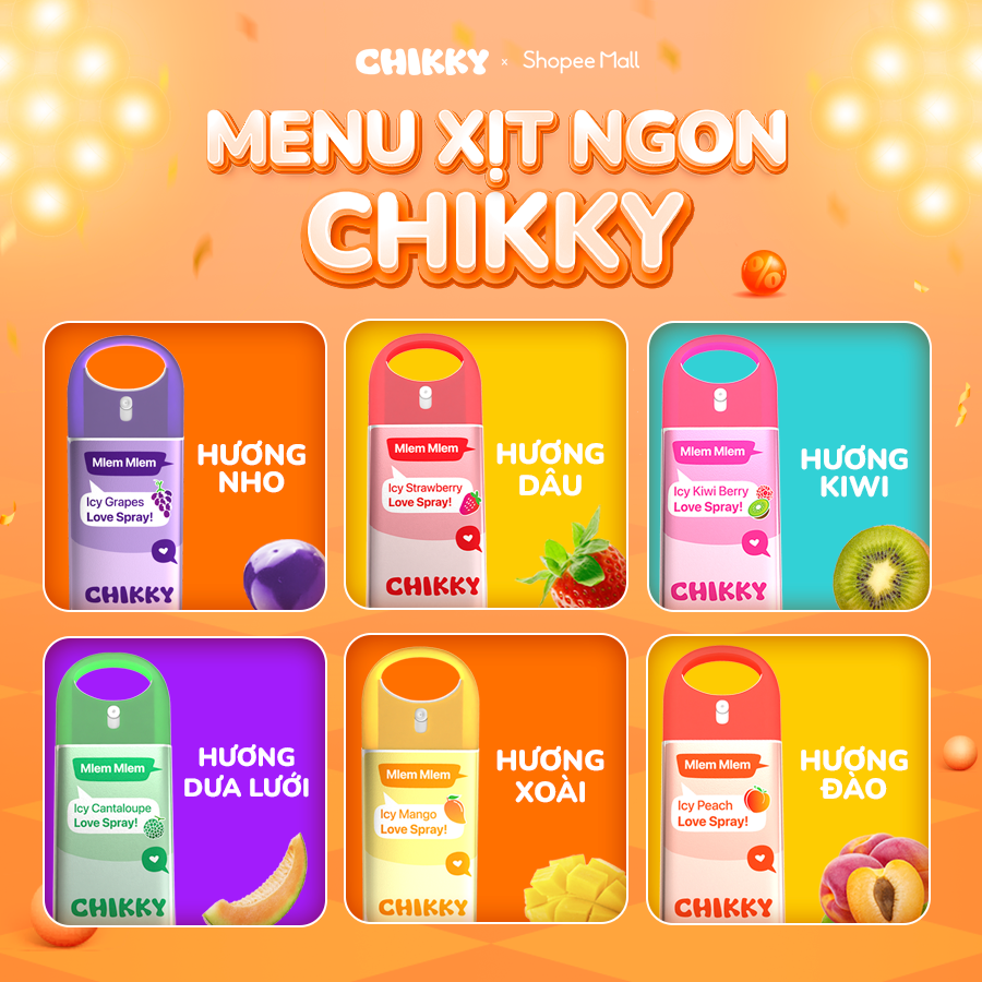 Mô tả Xịt thơm CHIKKY, Xịt ngon mùi trái cây vị hoa quả the mát, Xịt vùng kín MEE NATURAL - 1